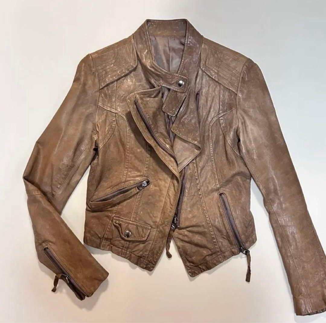 y2kアウター レザージャケット ラムレザージャケット グランジ ロック