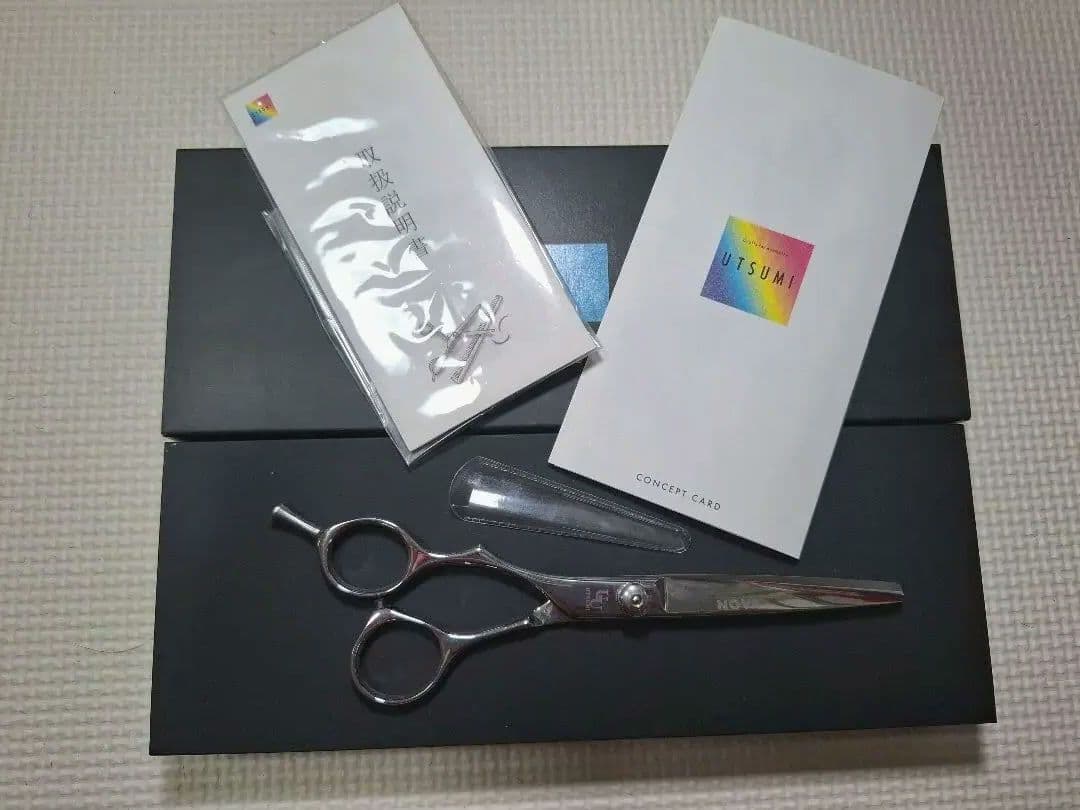 【内海】UTSUMI NOVA レフティ 6インチシザー 美品】内海シザー U&U OF50R セニング 6インチ オフセットハンドル 13