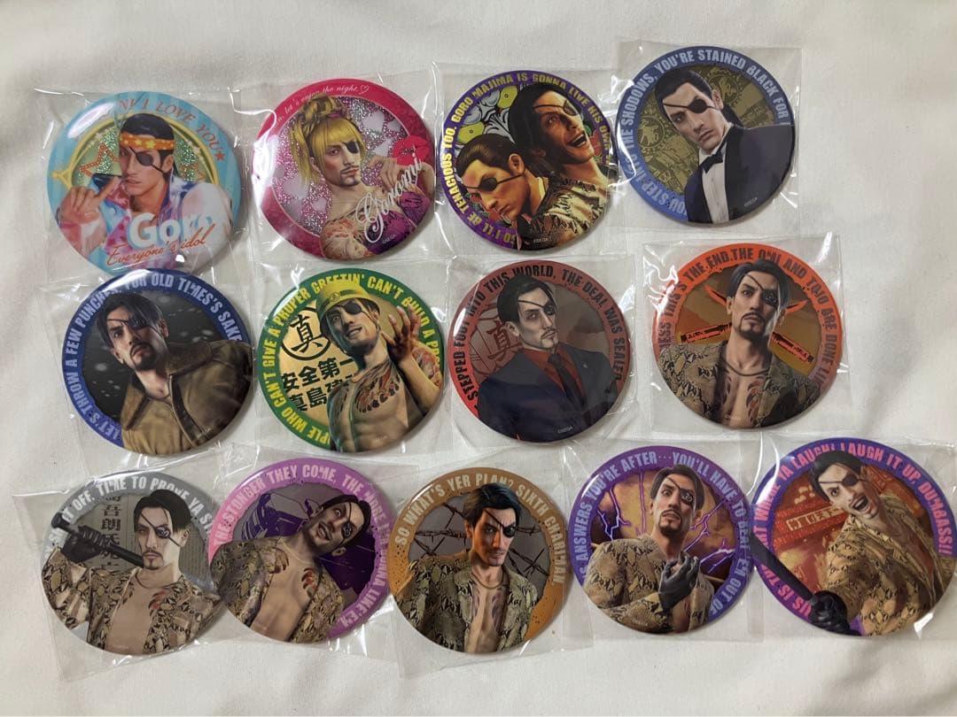 龍が如く 真島吾朗 セガラッキーくじ 缶バッジ コンプ - メルカリ