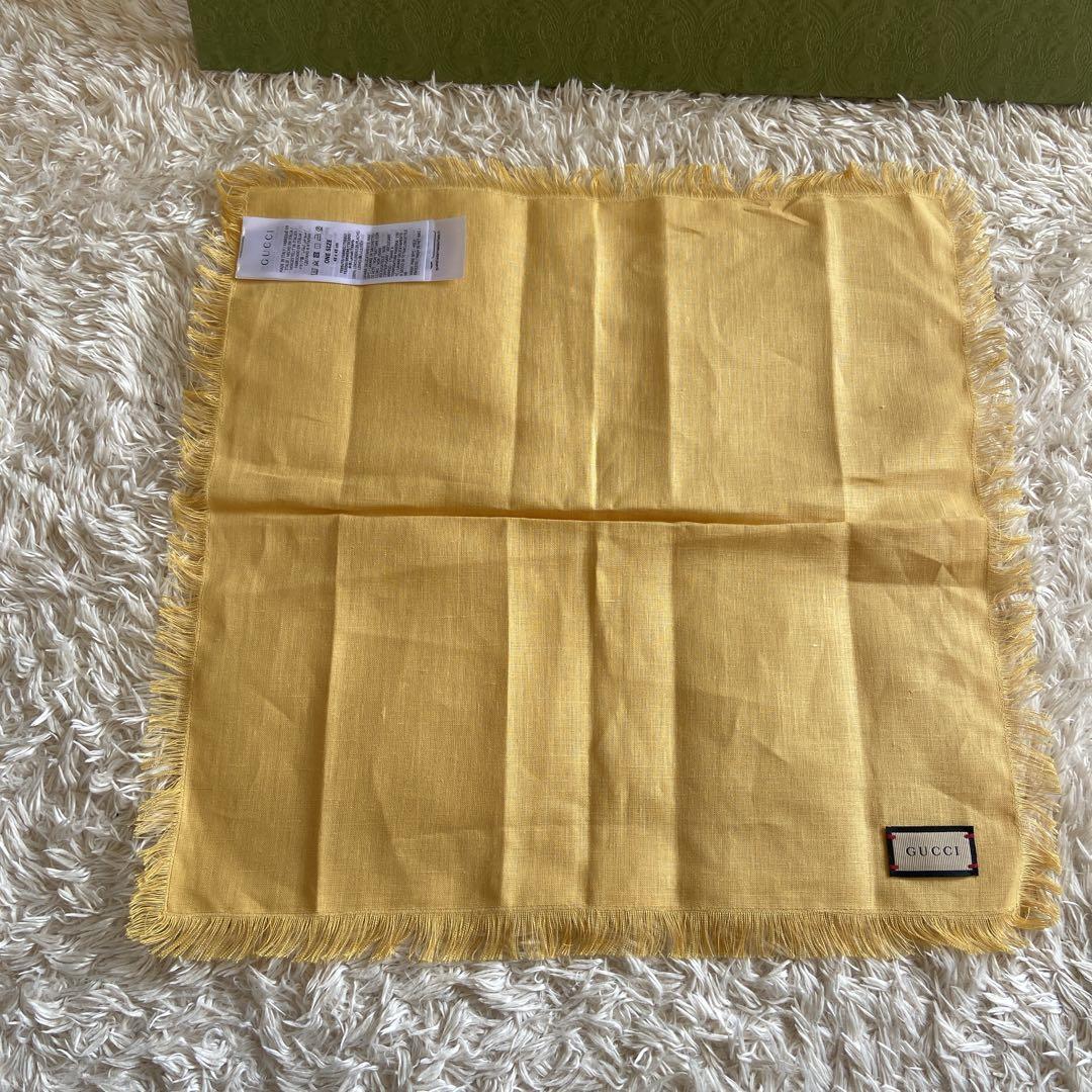 極美品 グッチ プレイスマット ライオン 刺繍 タッセル 742069 箱付