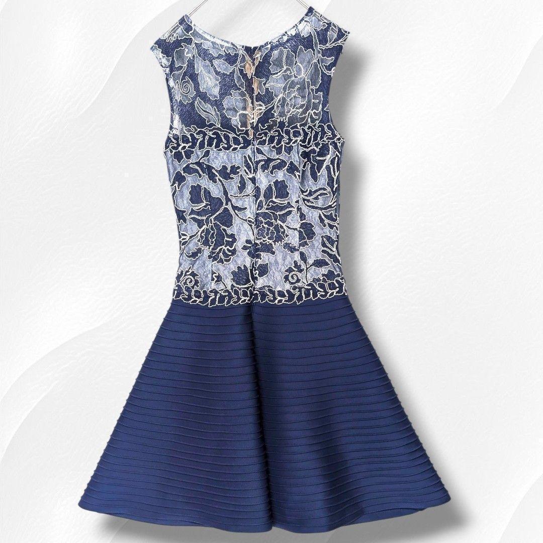 な*ち様 TADASHI SHOJI ピンタックレースカクテルドレス オケージョ