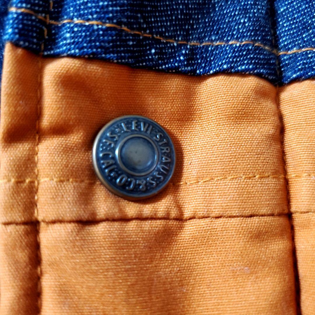 Levi's RED TAB オレンジ 濃紺 デニム ダウンジャケット - メルカリ