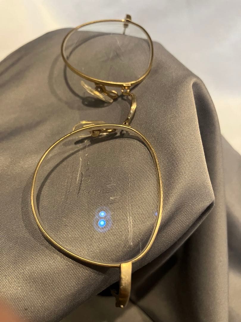 金子眼鏡 チタン ゴールド オーバルフレーム メガネ 45⬜︎20-138 現状