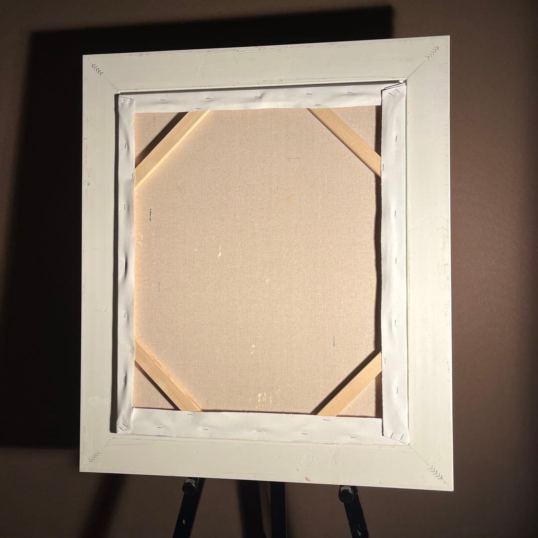 ☆秀作☆ 手書き油絵 ゴッホ 花瓶のバラ額付 肉筆絵画 オファー