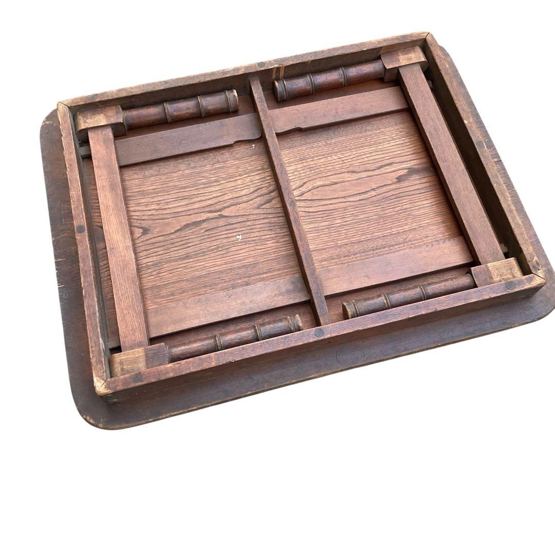 昭和レトロ 折りたたみ 竹脚ローテーブル 古家具 ビンテージ 座卓