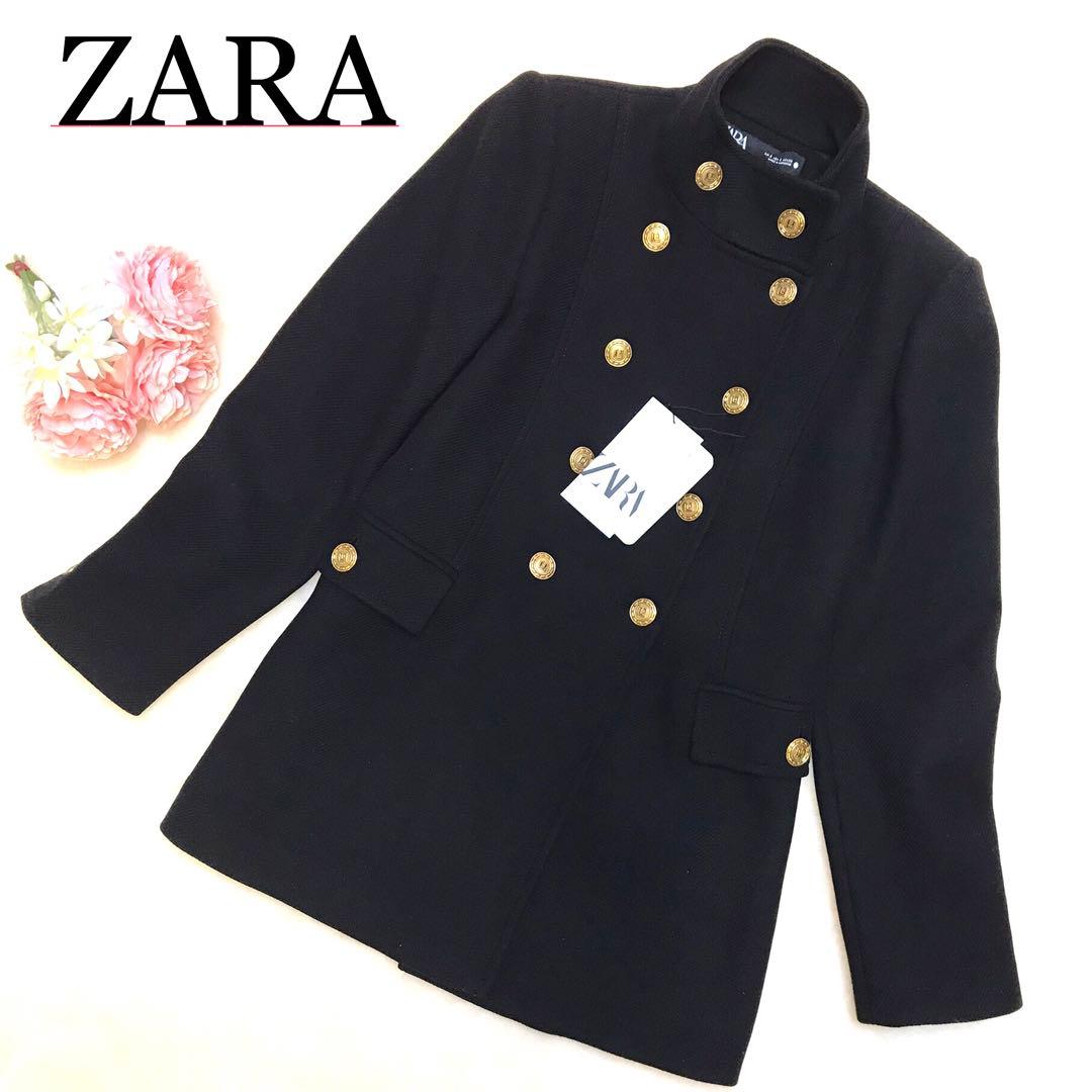 新品未使用】ZARA ナポレオンコート MANTECO ブラック S - メルカリ