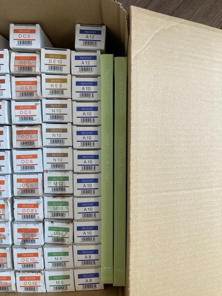 カラー剤142本セット☆HOYU PROSTEP / カラーチャート