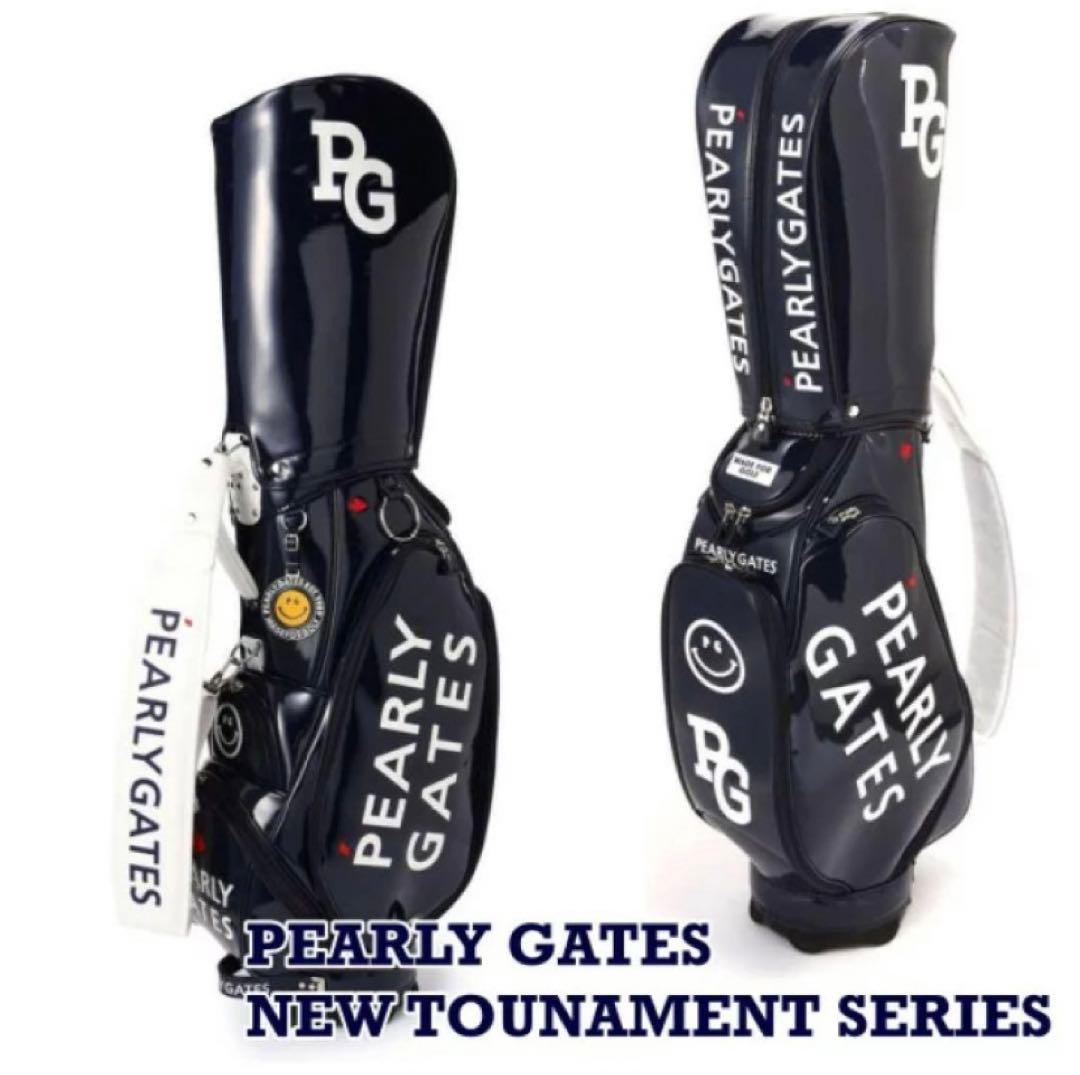 PEARLY GATES エナメルキャディバッグ ネイビー - メルカリ