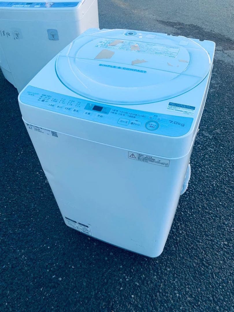 ①✅SHARP 電気洗濯機✅送料設置無料 ✅ES-GE7B-W✅ ES-GE7H | 洗濯機：シャープ