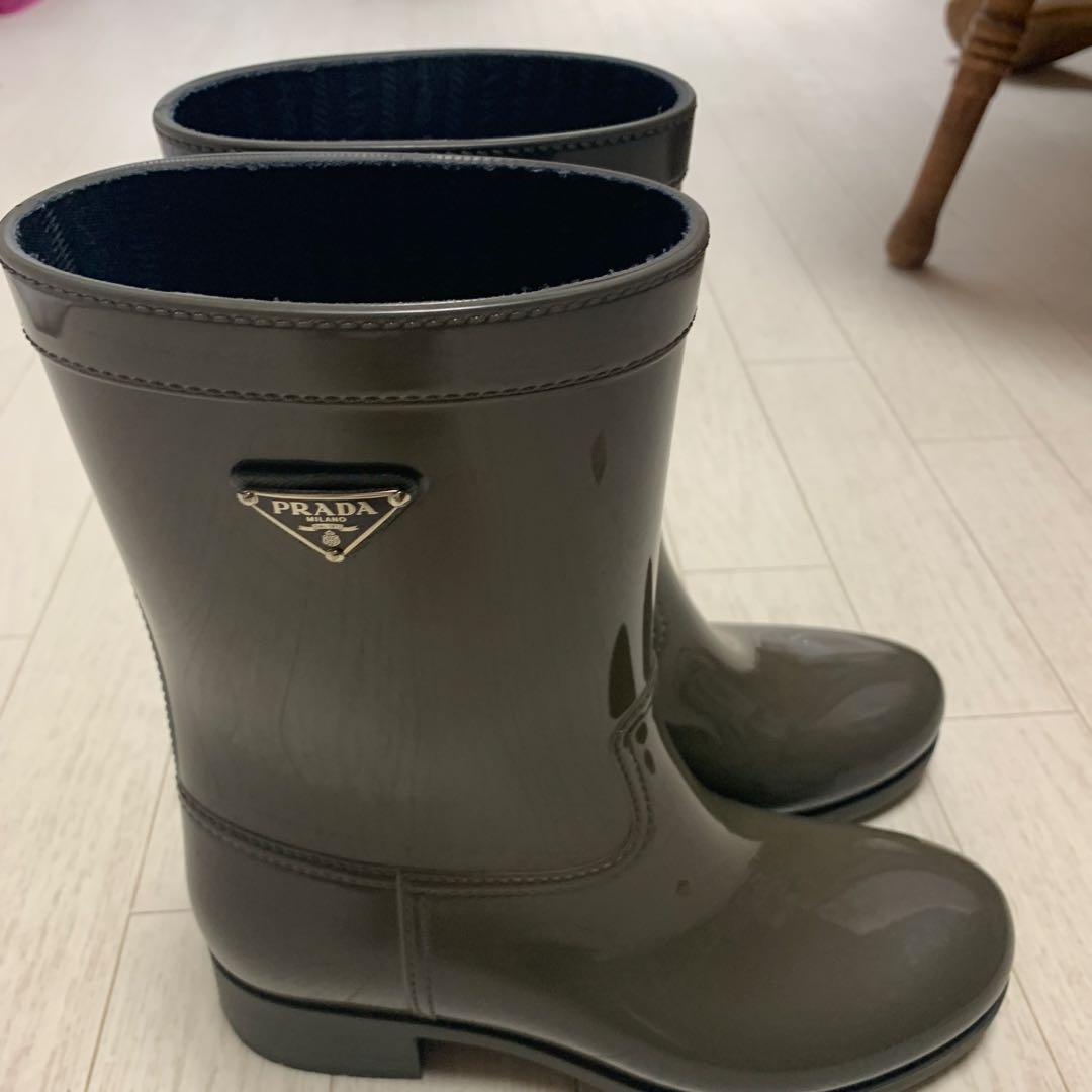⭐︎プラダレインブーツ 新品プラダレインブーツ2TE184 3LKD レディースフォームラバー 箱有り