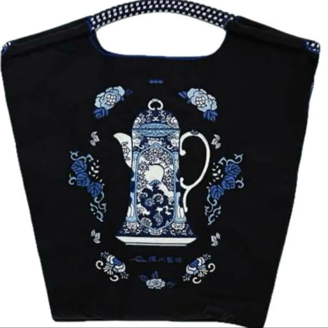 ボールアンドチェーン 深川製磁 有田焼 コラボ エコバッグ M ブラック