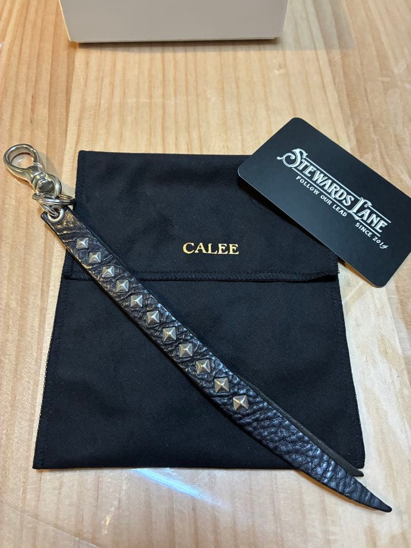CALEE STUDS LEATHER SHORT KEY RING レザー CALEE 「STUDS LEATHER SHORT KEY RING」 スタッズレザーキーリング