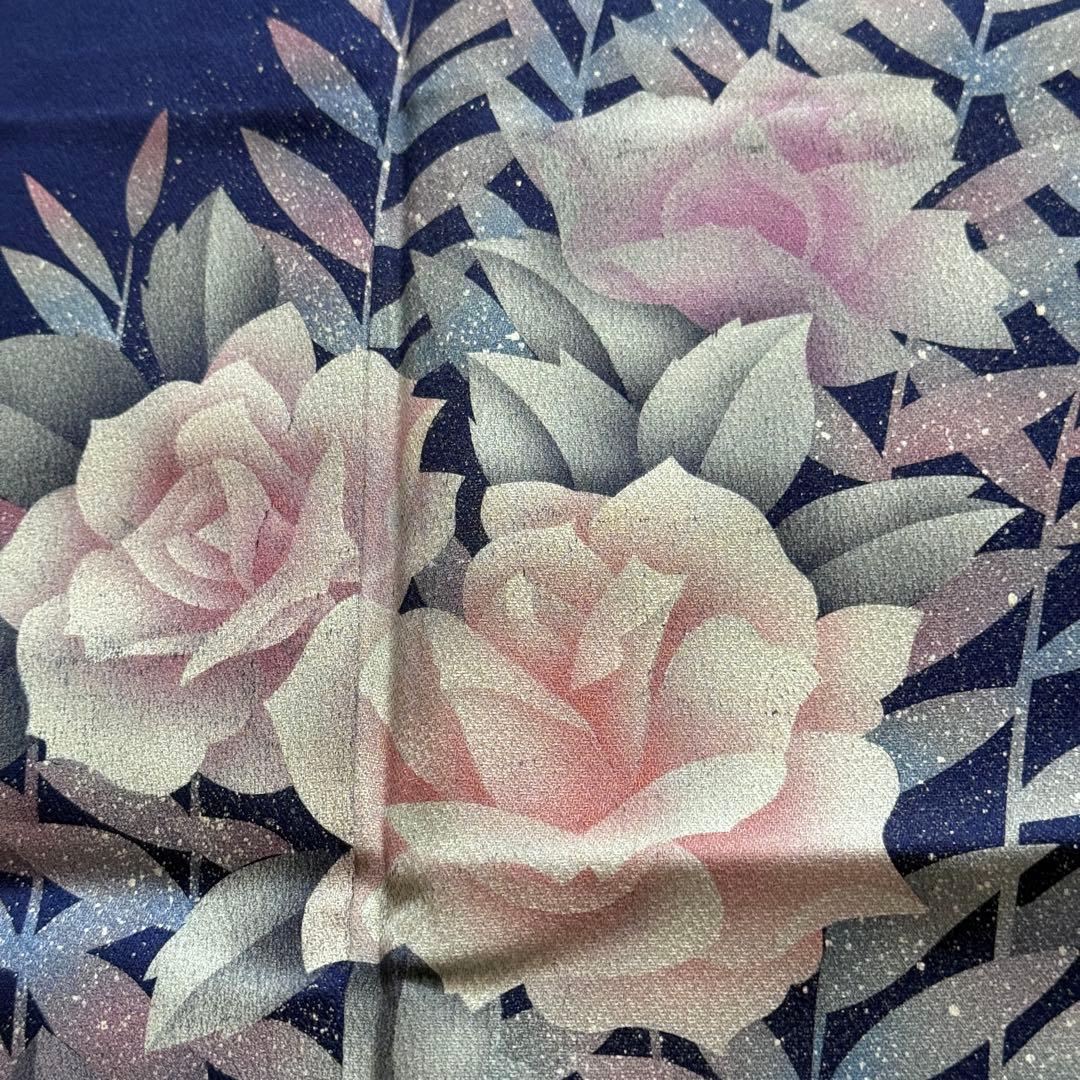 振袖フルセット トールサイズ 正絹長襦袢つき 紺色 成人式 159〜169