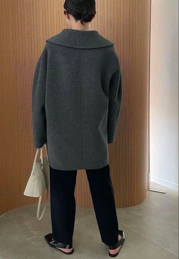 YONFA ダブルボタンウールコート - メルカリ