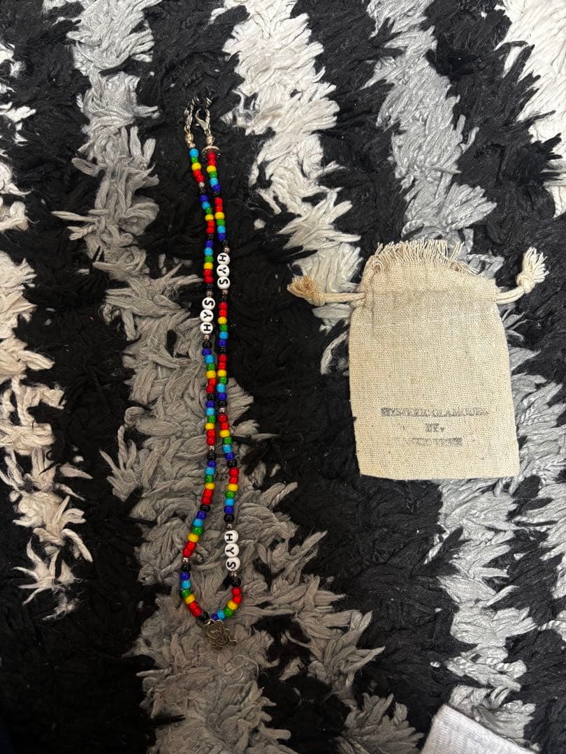 【コムドットやまと着用】ヒステリックグラマー　BEAR ビーズマルチストラップ コムドットやまと着 ヒステリックグラマー ベア ビーズ ネックレス