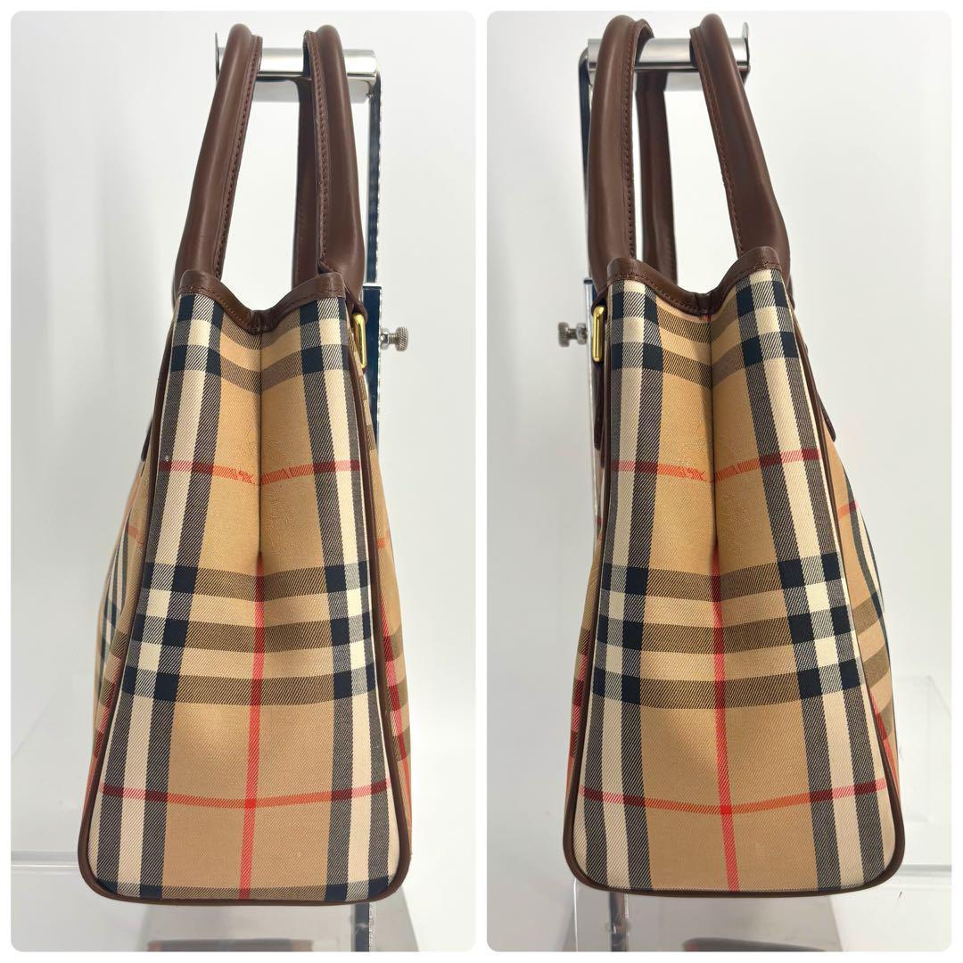 希少✨】バーバリー 葉っぱロゴ ハンドバッグ ミニトート ノバチェック