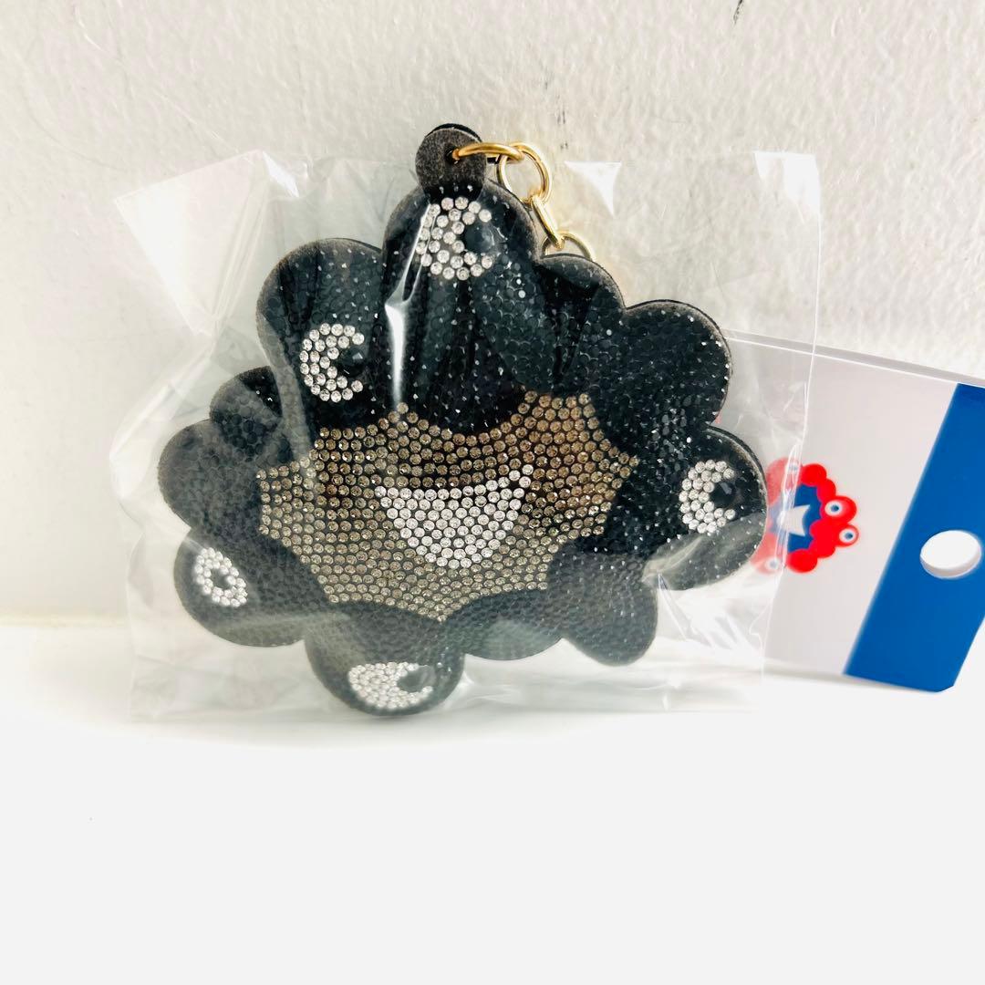 万博 ミャクミャク ラインストーン マスコット キーホルダー 黒