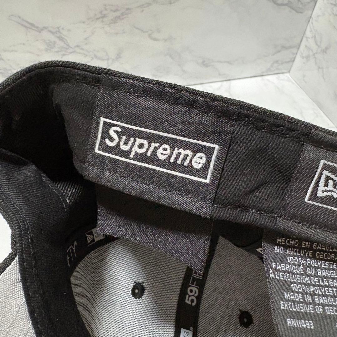 y011715 Supreme×NEW ERA コラボキャップ ブラック59.6 - メルカリ
