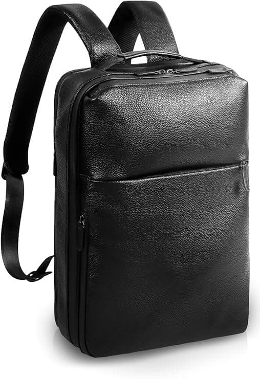 LS LASIEM ビジネスリュック メンズ 本革 撥水 15.6インチ ビジネスリュック 本革 メンズ ビジネスバッグ 撥水 自立する レザー