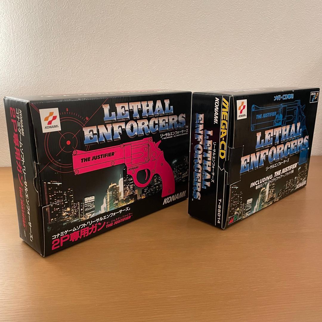 箱あり メガCD リーサルエンフォーサーズ1&2 専用ガン1P 2P セット