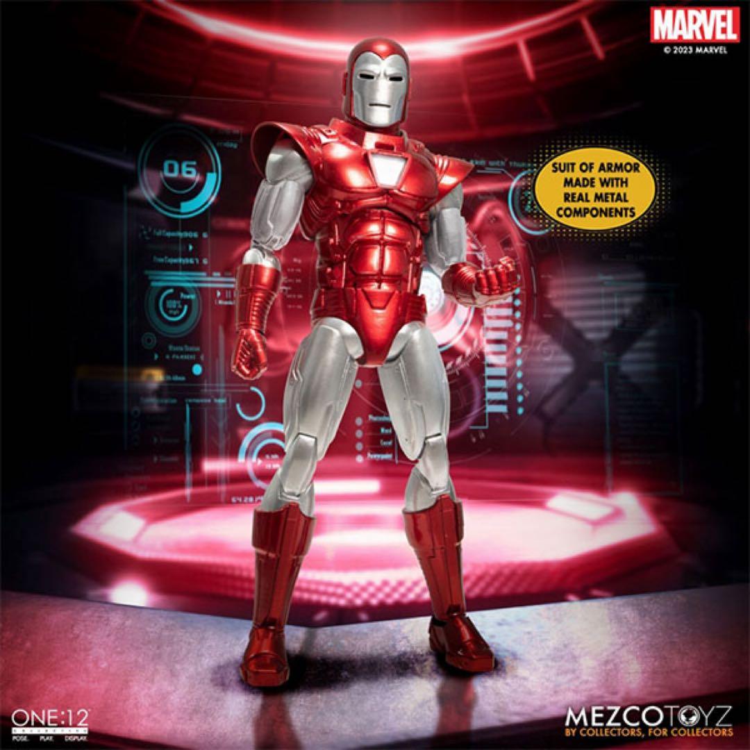 ワン12コレクティブ アイアンマン シルバーセンチュリオン 1/12 フィギュア Amazon.com: Mezco ONE:12 Collective Iron Man: Silver Centurion