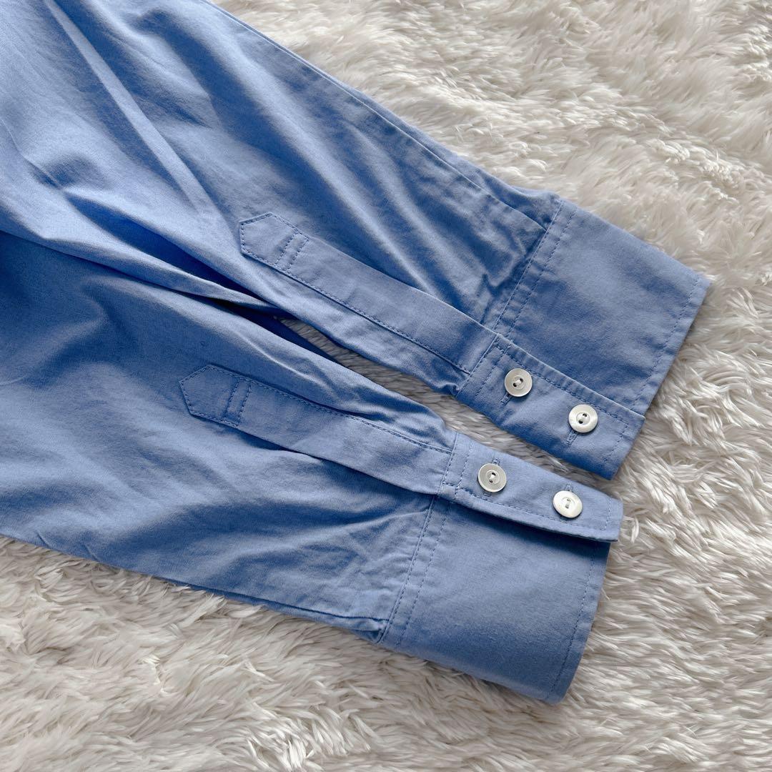 MUVEIL ミュベール バックフリルブラウス サックスブルー 38 M - メルカリ