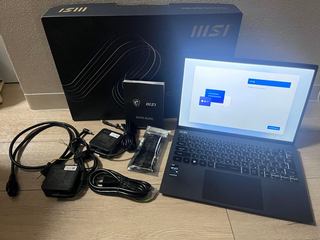 MSI ノートPC ブラック 本体と付属品 MSI ビジネスノートPC MODERN-15-F1MG-5559JP MODERN-15-F1MG-5559JP