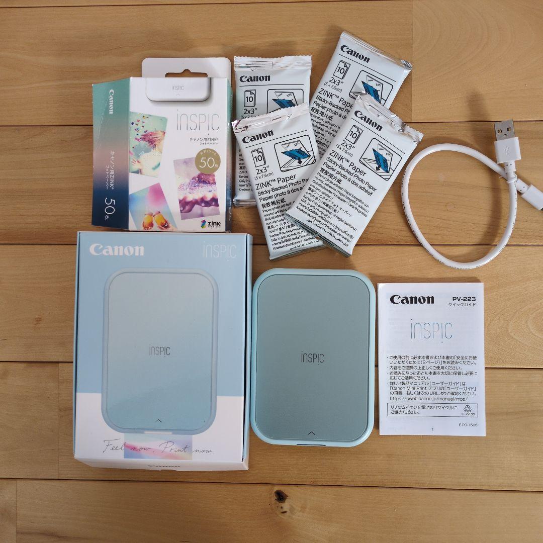 Canon iNSPiC PV-223-BL フォトペーパー 47枚 Amazon.co.jp: 【セット買い】キヤノン Canon スマホ専用ミニフォト