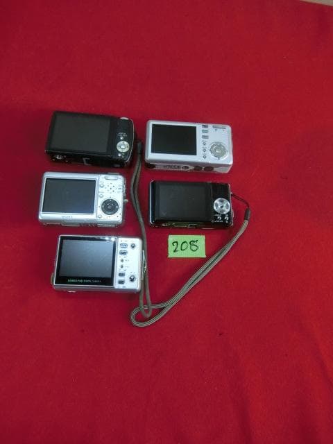 208：Panasonic 他～ コンパクトデジタルカメラ 5台 ジャンク