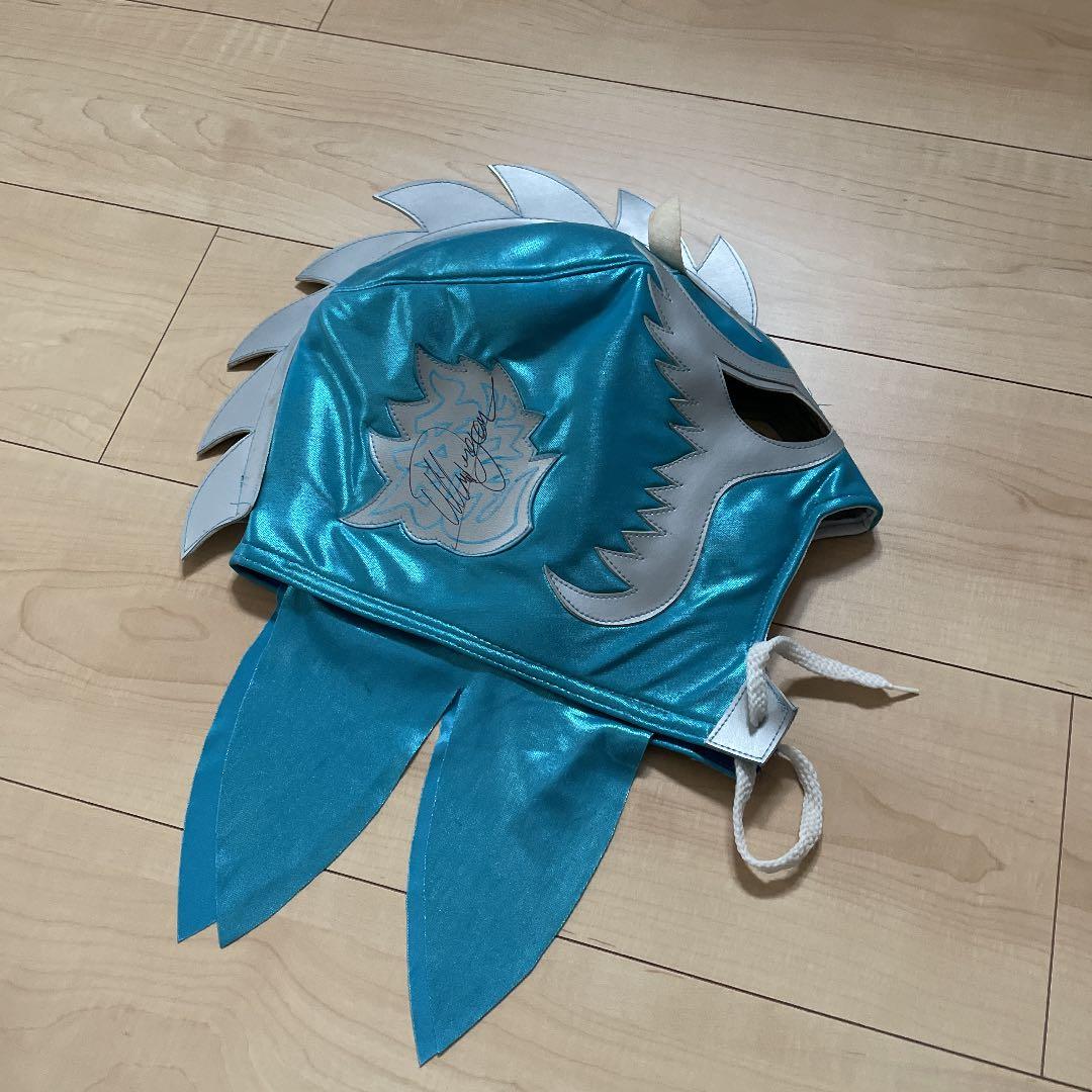 ウルティモドラゴンサイン入りマスク ☆ウルティモ・ドラゴン・マスク 新型牙あり 直筆サイン入(マスク