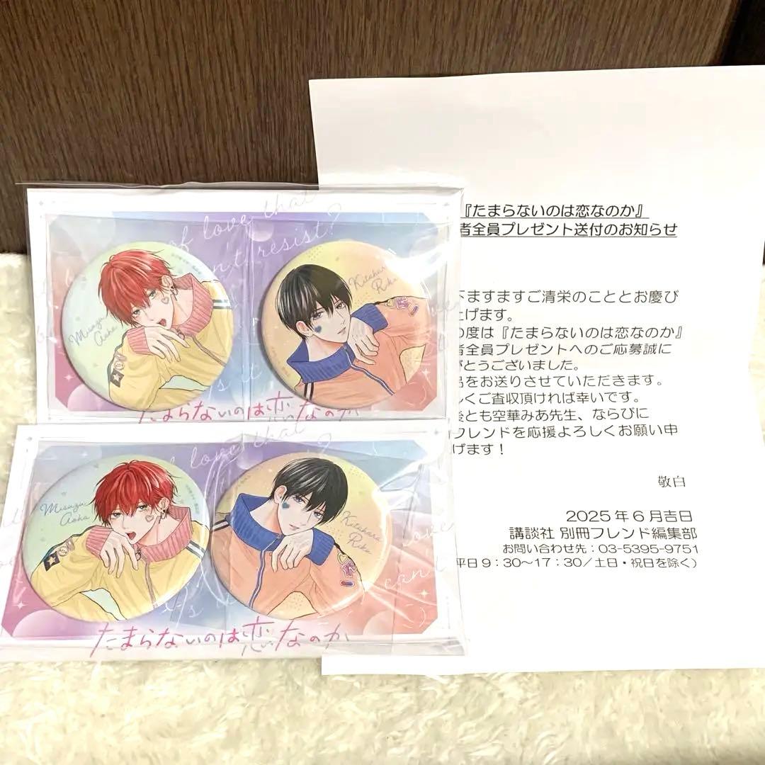 たま恋 たまらないのは恋なのか 全プレ 缶バッジ 別冊フレンド - メルカリ
