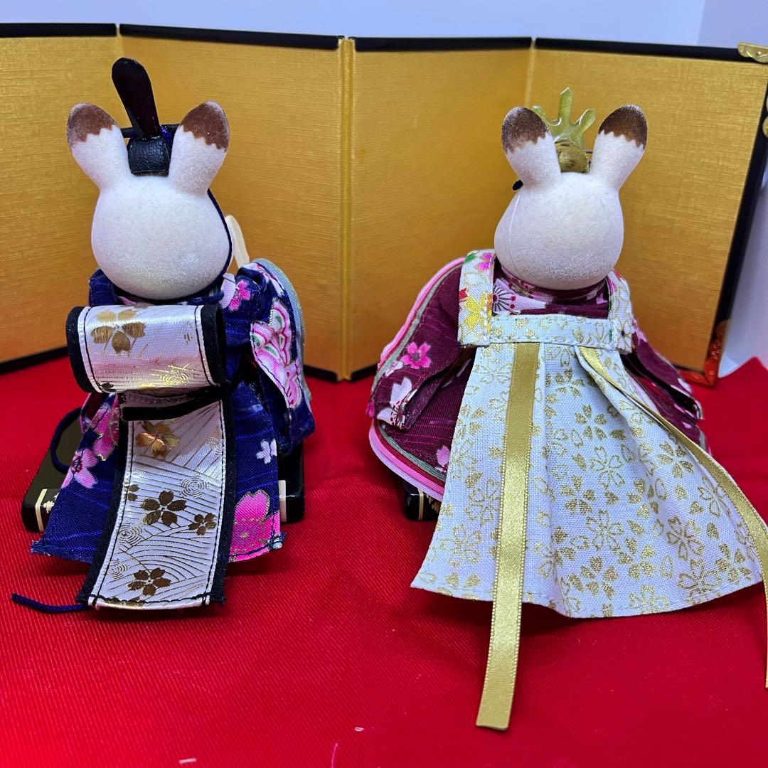 ゆう様専用 シルバニア衣装 ひな人形 男雛女雛三人官女 - メルカリ