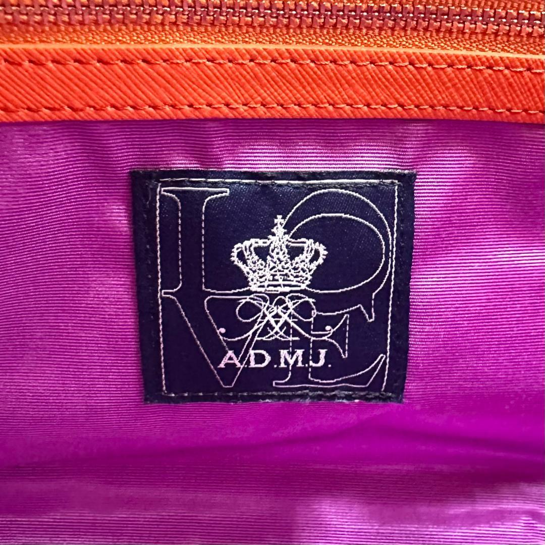 極美品☆A.D.M.J. デイリートート ロゴエンブレム ハンドバッグ トート