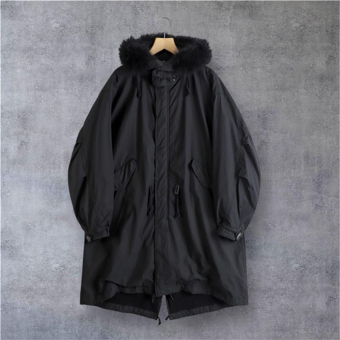 未試着 25AW COMOLI コットンナイロンミリタリーフーデッドコート 2 COMOLI コットンナイロン ミリタリーフーデッドコート(Black) - DIMPLE