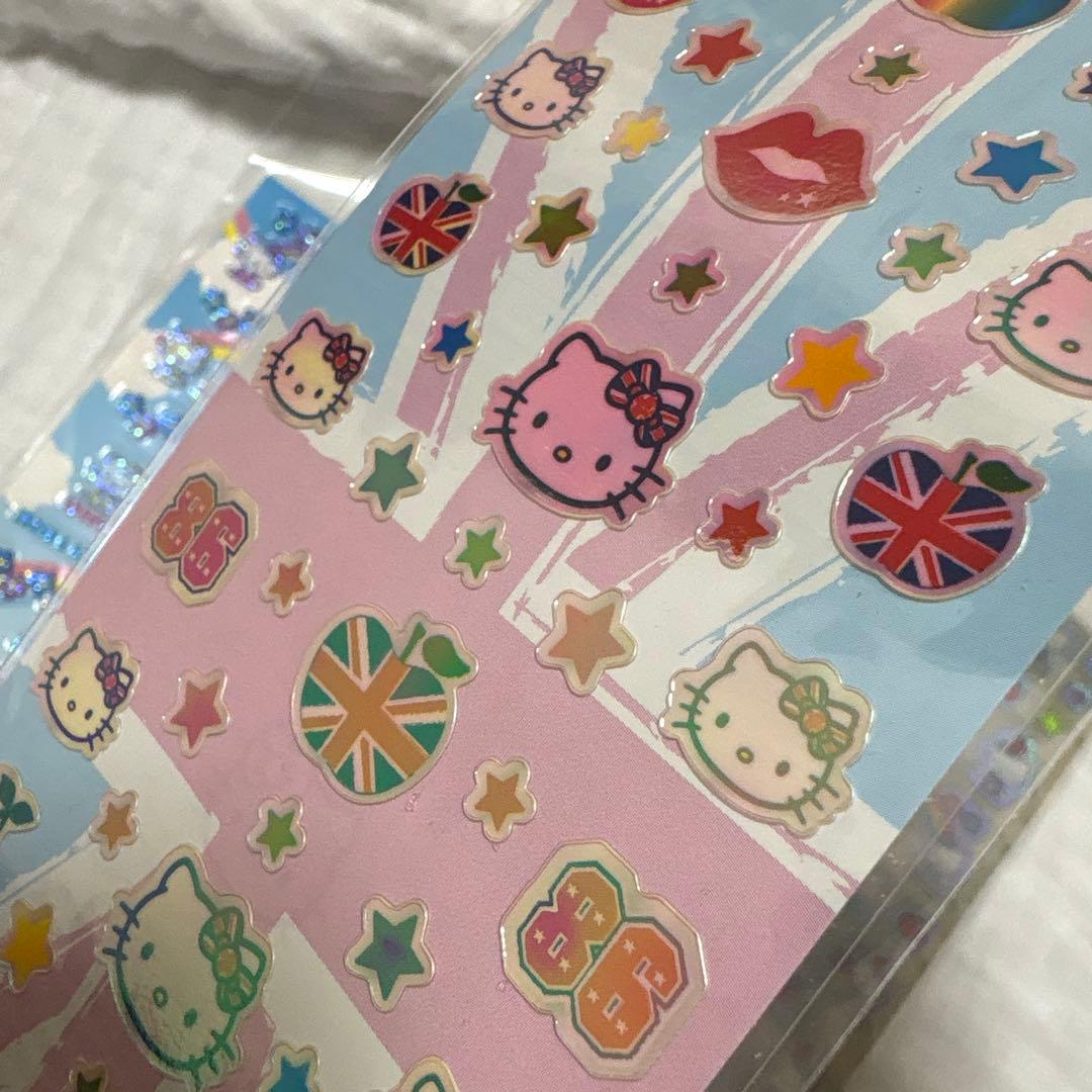 サンリオ ハローキティ 2001年 レトロ シール ステッカー 3種 当時物