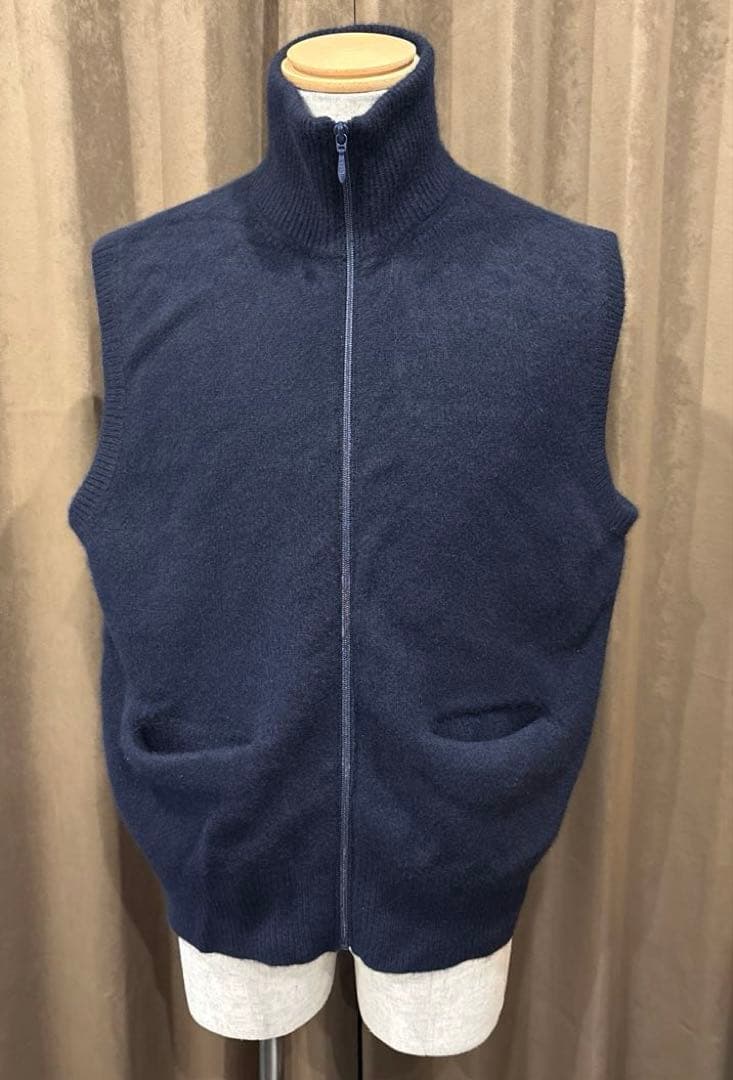 RIVER WFACE MAATEE&SONS CASHMERE 強圧縮 JIP VEST 4 Navy 23aw