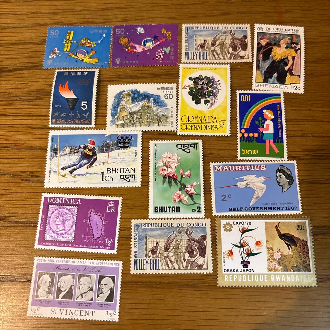 未使用切手コレクション 1960年代〜70年代 - メルカリ
