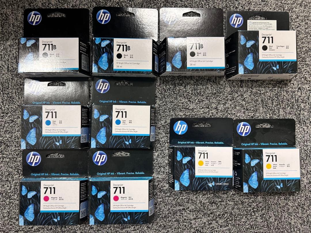 HP Designjet 711 711B 10個 HP（ヒューレット・パッカード） 純正インク HP711B ブラック 38ml