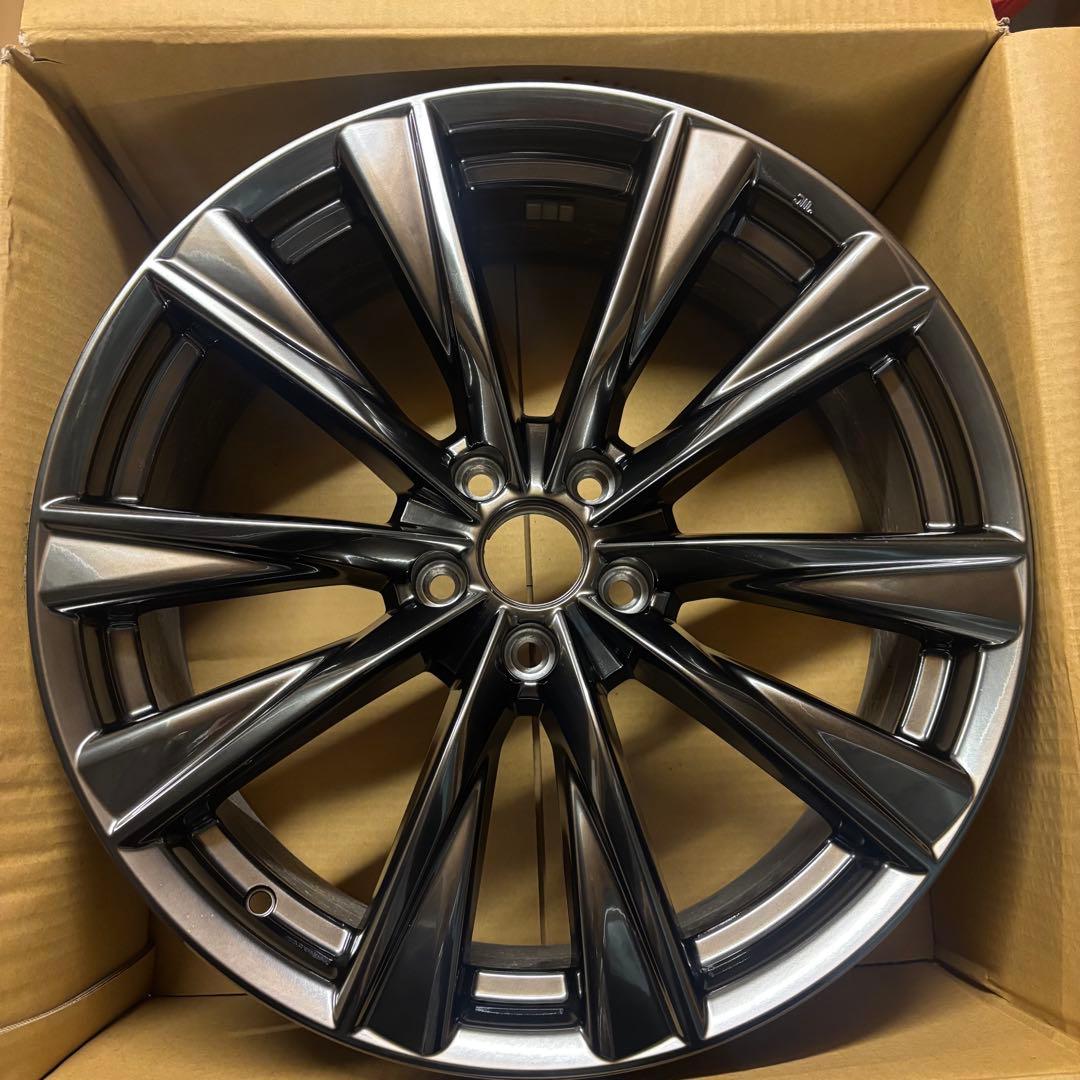 美品レクサス　NX 20系　Fスポーツ　純正　20インチ　ホイール　ダークグレー レクサス NX 20系 現行 純正アルミホイール 20インチ 7.5J +35 5H