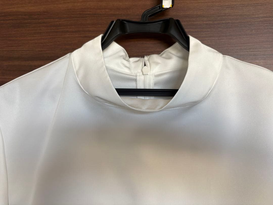 maison de Dolceメゾンドドルチェクラッシーリボンブラウス ホワイト