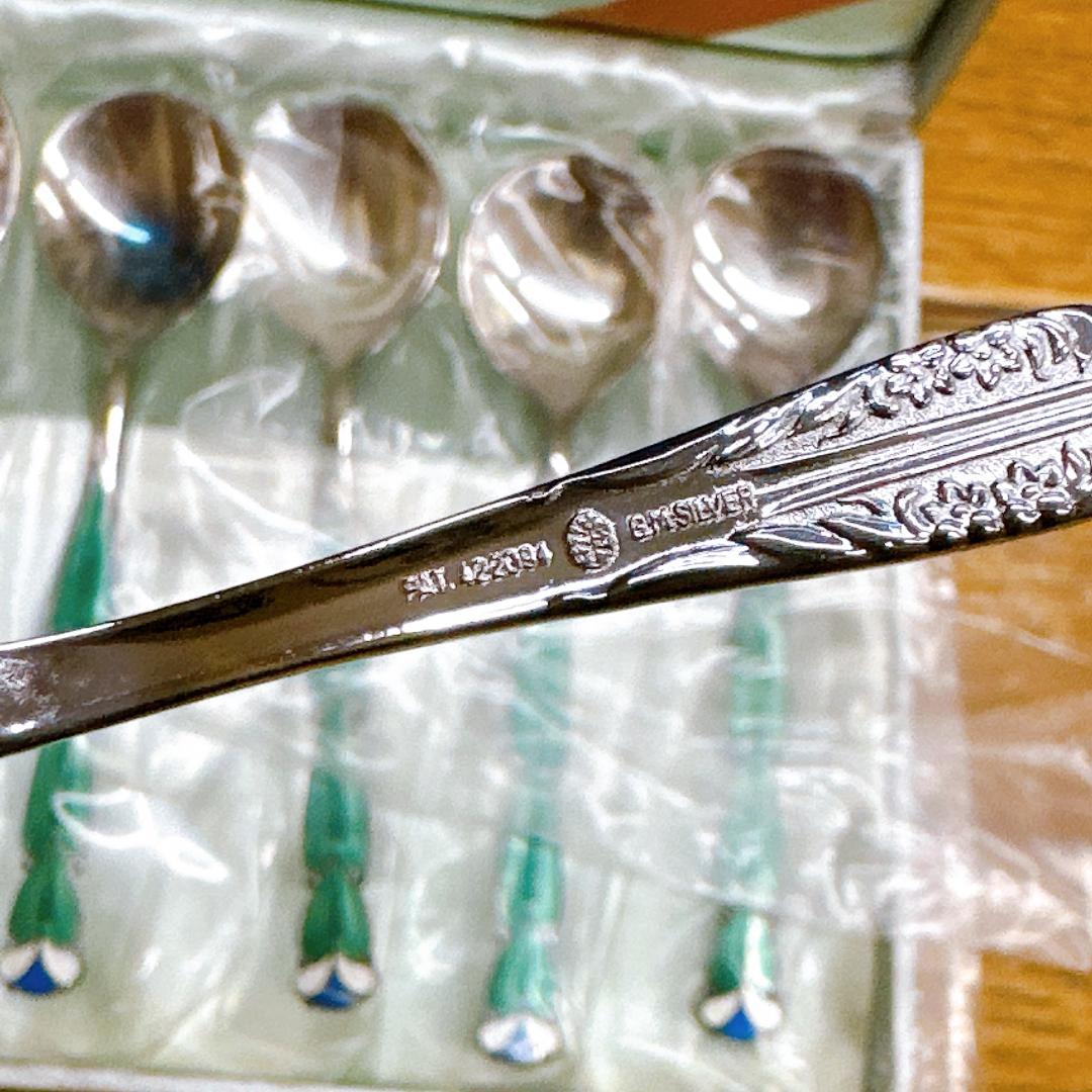 箱 ビニール付き 芝翫香 スプーン SMsilver刻印 6本セット 希少 - メルカリ