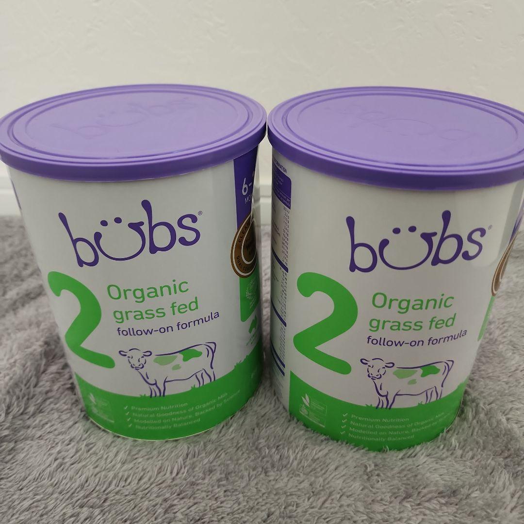 Bubs バブズ オーガニック粉ミルク STEP2 2缶セット Bubs（バブズ）オーガニック粉ミルク グラスフェッド 大缶 800g 混合2