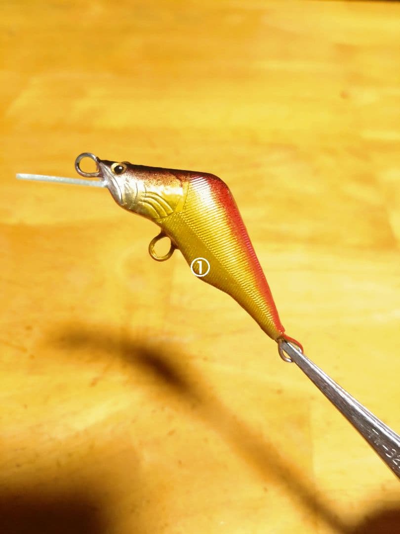 ニ点セット赤金50S50F バルサミノー ハンドメイドミノー - メルカリ