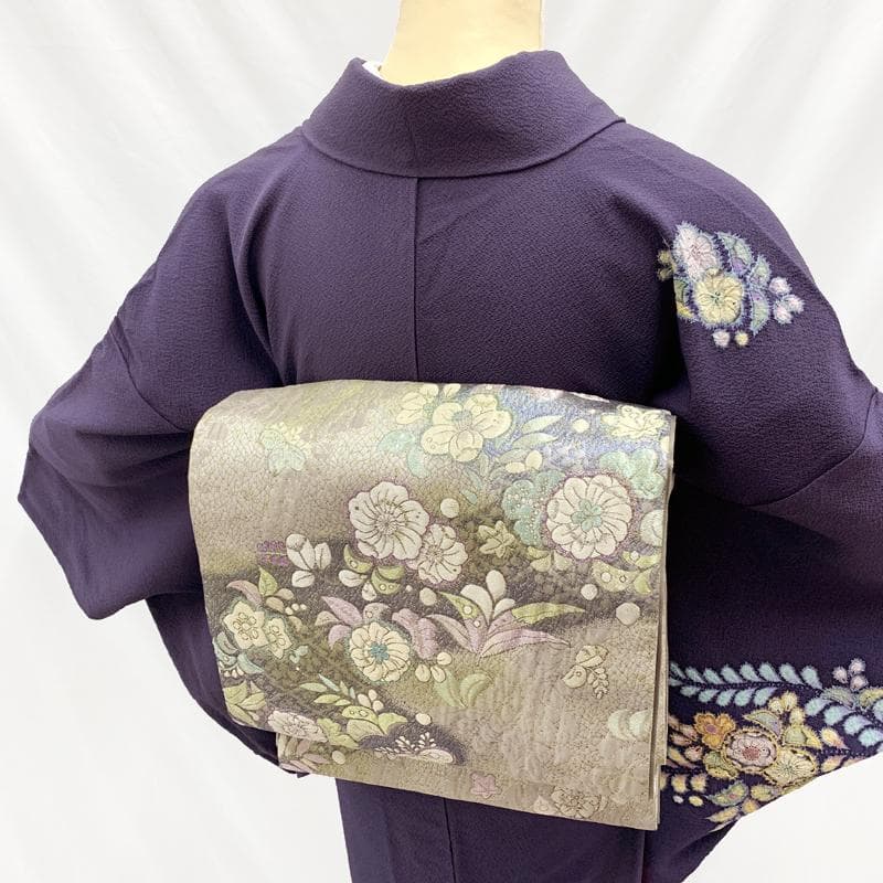 502mh52○翠山 着物&袋帯セット 付下げ訪問着 辻が花絞り きものやまと