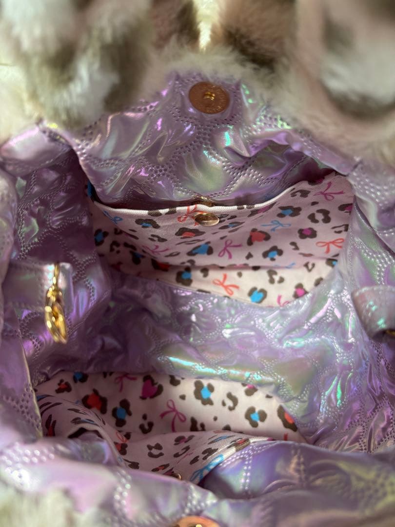 山*ば様 コヤンイサムチョン ファーバッグ ヒョウ柄ピンク ルミちゃん