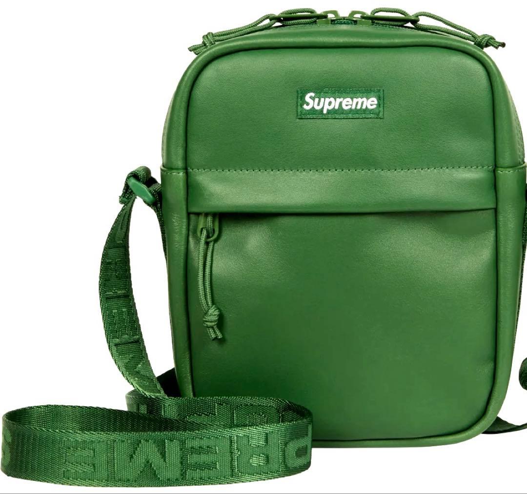 Supreme Leather Shoulder Bag Green（24FW） Supreme Leather Shoulder Bag (FW24) - $110