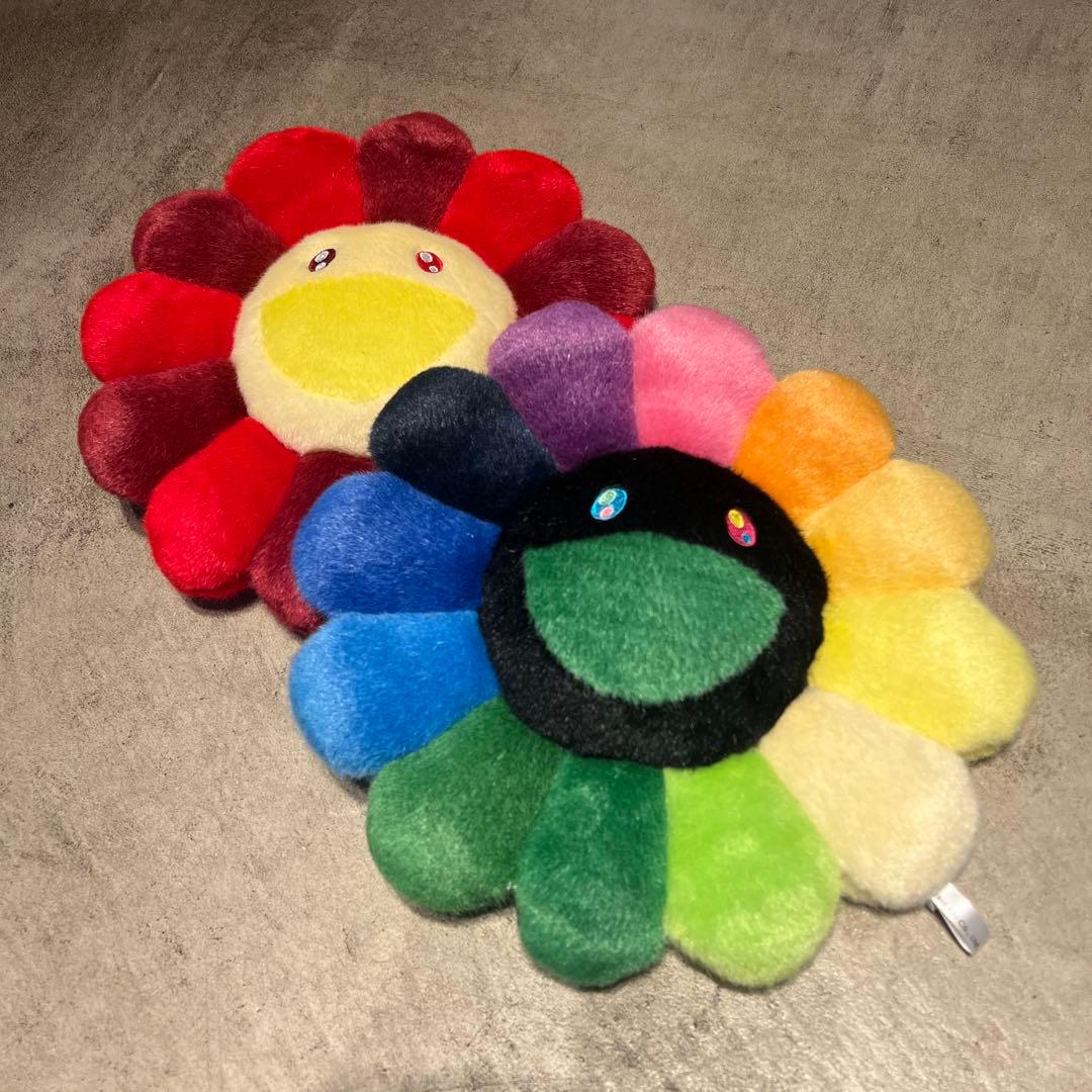別売り可能 村上隆 フラワークッション 30cm レインボーカイカイキキ2