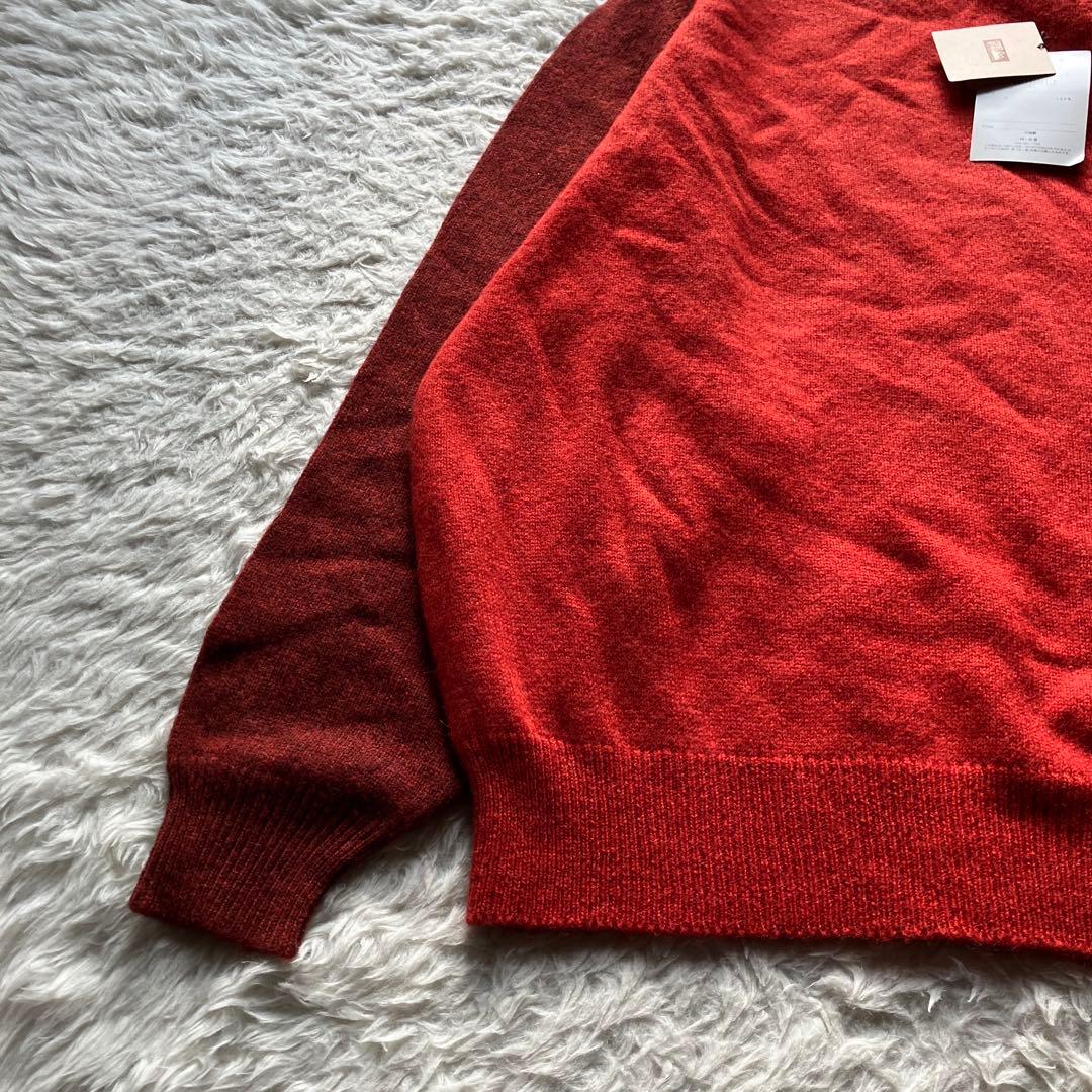 新品【FIRST DOWN】ラグランスリーブ ニットセーター ウール100 4L