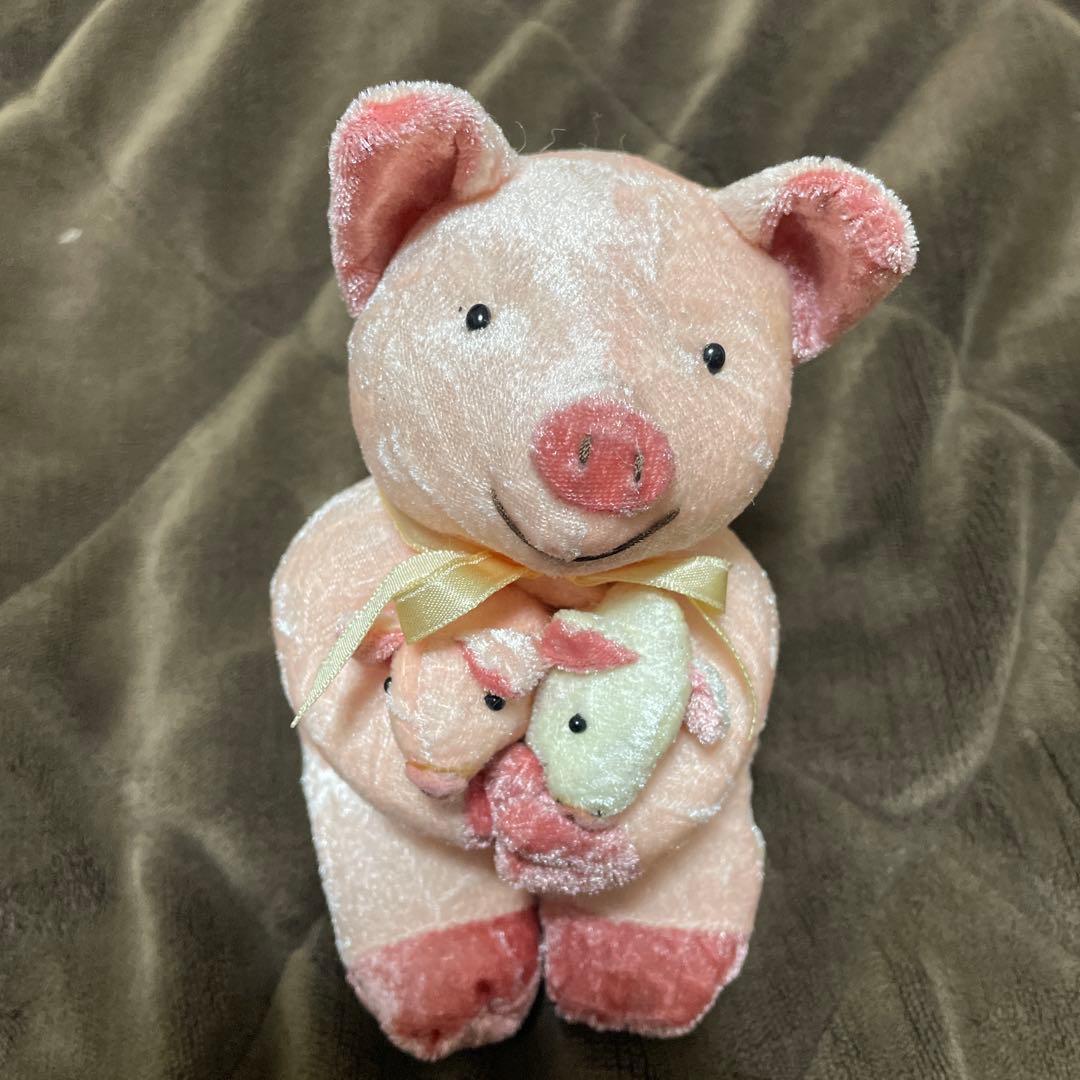 HEART FACTORY OHARA ぬいぐるみ 親子ブタ 豚 レトロ - メルカリ