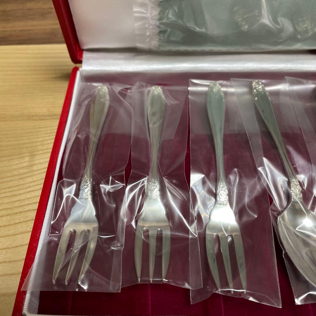 上田銀器工芸 銀製 スプーン3本・フォーク3本 計6本セット 新品